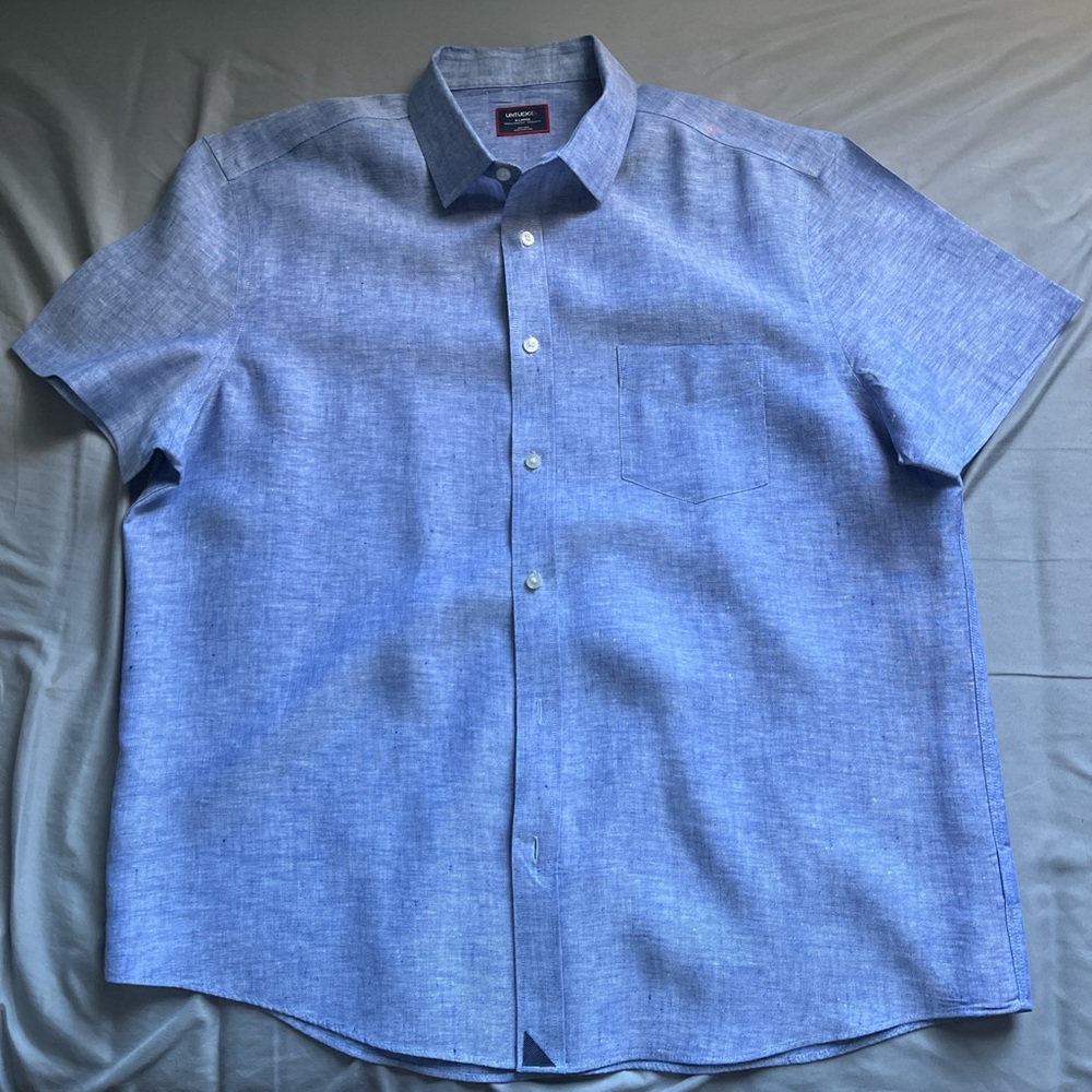 UNTUCKit ‘Cameron’ Wrinkle Resistant Men’s Linen Shirt | Sz. XL | NWOT